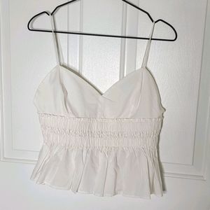 Express cami ruffle scrunch tank